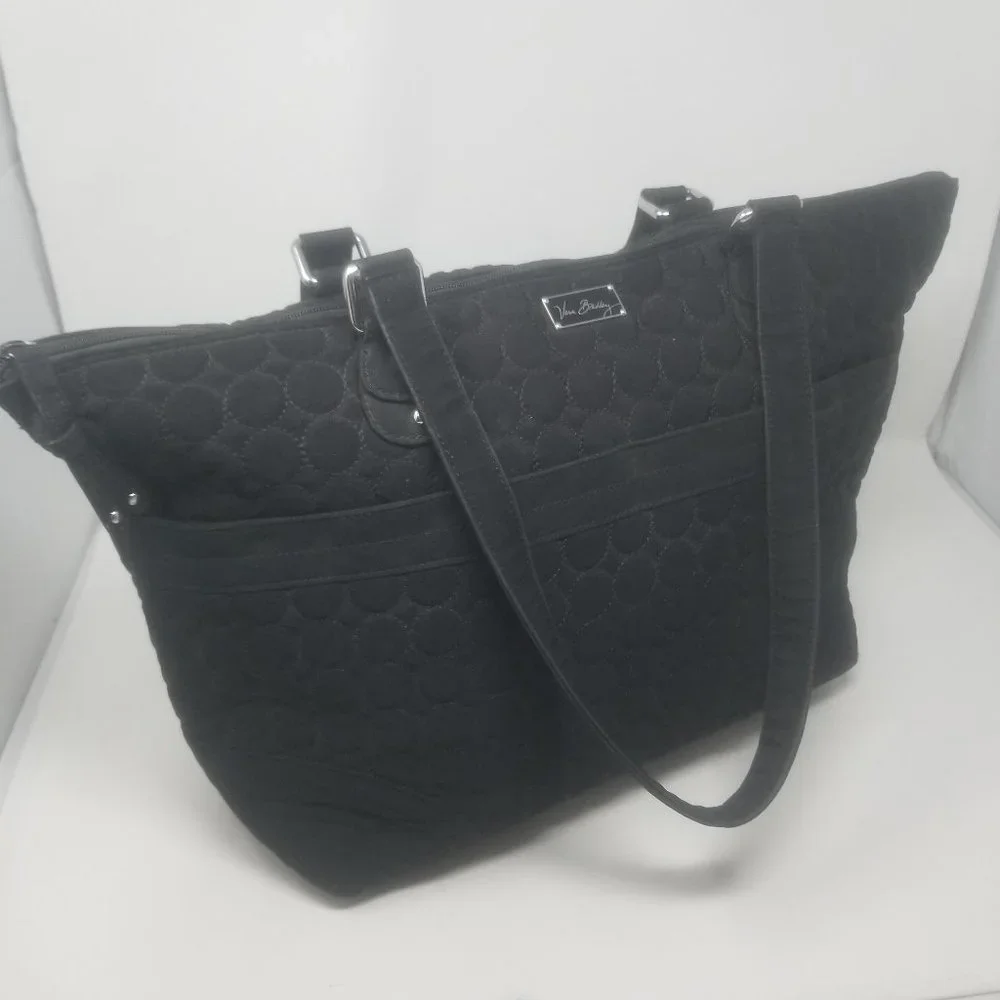 Vera Bradley Ultimate Baby Quilted Performance Twill Black Diaper Bag Change Pad